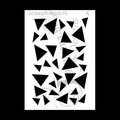Afbeelding van stencil van Josephiena met drietraps als achtergrond
