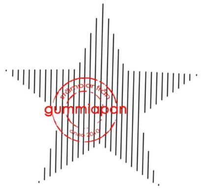 Picture of Big striped star - stempel (normaal €2,50)