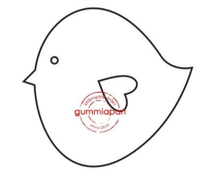 Afbeeldingen van Dikke vogels kijken naar links- stempel (normaal €2,00)