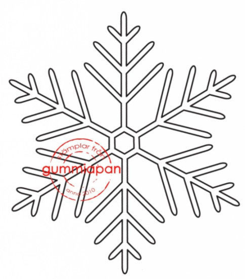 Picture of Snowflake #L - stempel