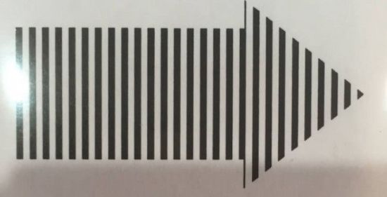 Picture of Kleine gestreepte pijl - stempel (normaal €1,50)