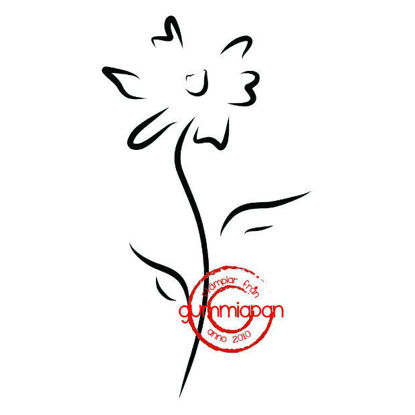 Picture of Getekende bloem - stempel