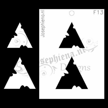 Versleten Driehoeken - figuur-stencil van Josephiena`s Design