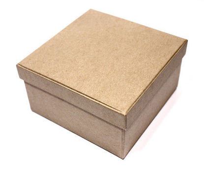 Papier-Mache Box vierkant 11x11x6cm