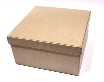Papier-Mache Box vierkant 13x13x7cm