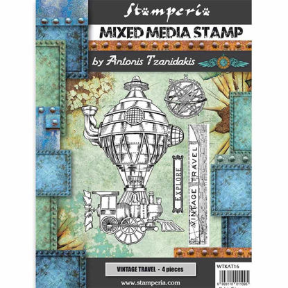 Stamperia Mixed Media Stamp Sir Vagabond Vintage Travel