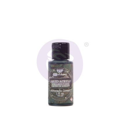 Finnabair Art Alchemy Liquid Acrylic Paint Avocado Green, 30 ml