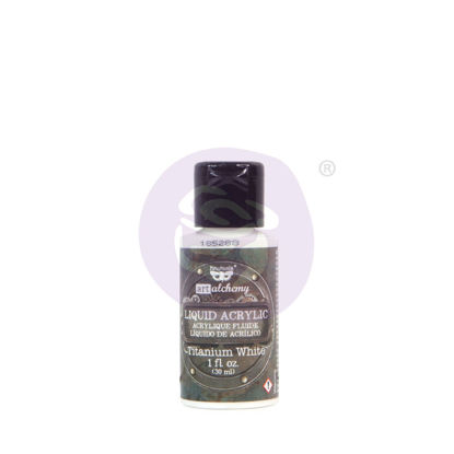 Finnabair Art Alchemy Liquid Acrylic Paint Titanium White, 30 ml