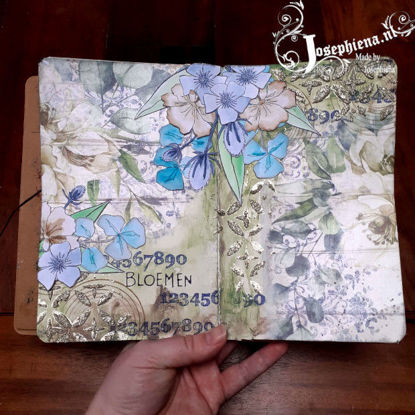 Art journal: Bloemen gemaakt door Josephiena