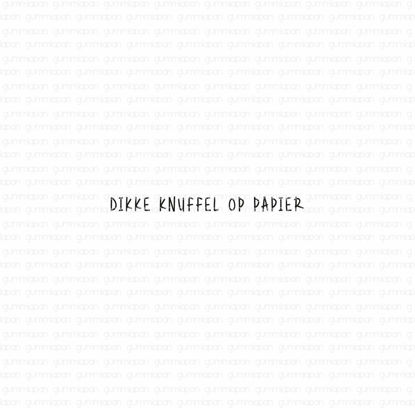 Afbeeldingen van Dikke knuffel op papier - tekst-stempel - Gummiapan