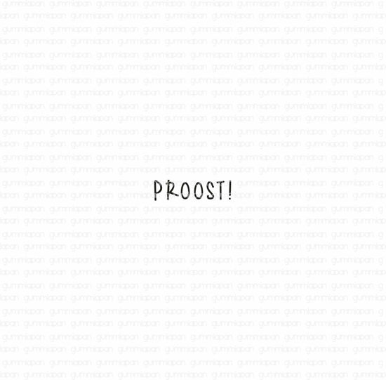 Picture of Proost! - tekst-stempel - Gummiapan