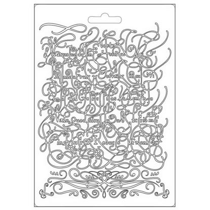 Stamperia Soft Mould A5 Romantic Garden House Calligraphy