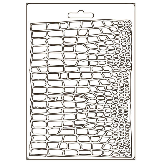 Stamperia Soft Mould A5 Savana Crocodile Pattern