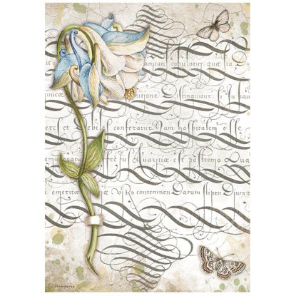 Stamperia A4 Rice Paper Romantic Garden House Columbin
