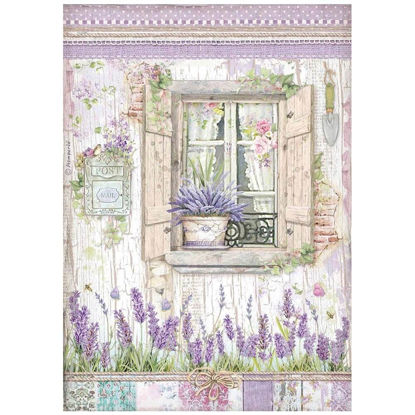 Stamperia A4 Rice Paper Provence Window