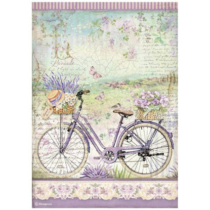 Stamperia A4 Rice Paper Provence Bicycle 
