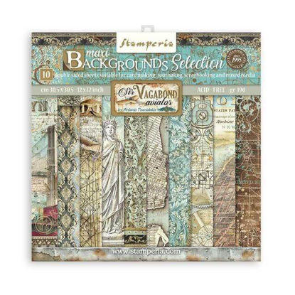 Stamperia Maxi Background Sir Vagabond Aviator 12x12 Inch Paper Pack