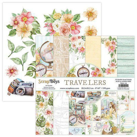 Scrapboys 8x8 inch Paper Pad - Travelers