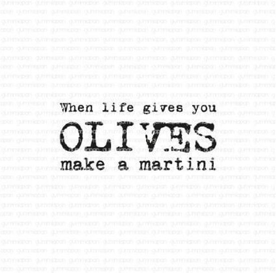 When life gives you olives... - stempel - Gummiapan