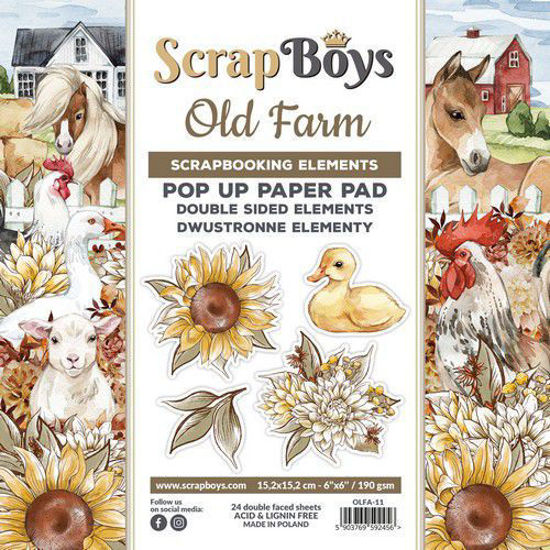 Scrapboys POP UP Paper Pad - Old Farm