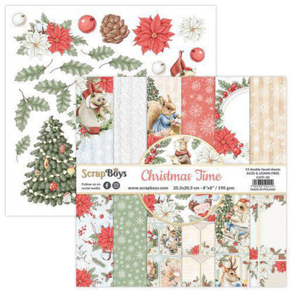 Scrapboys 8x8 inch Paper Pad - Christmas Time
