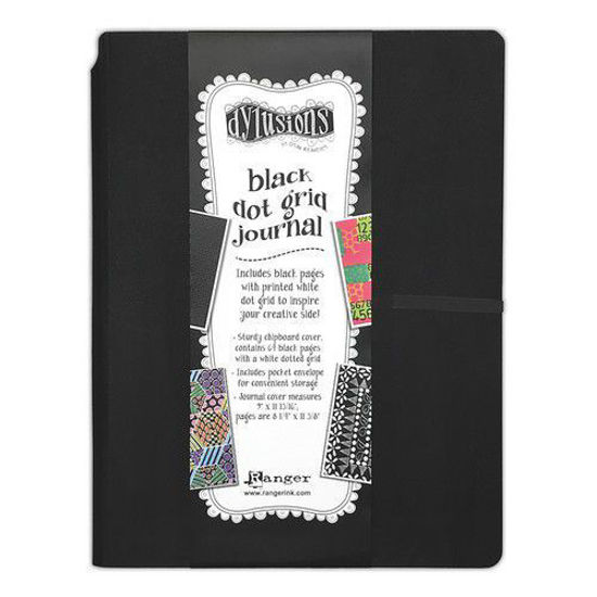 Dylusions Black Dot Grid Journal Large