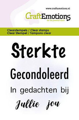 CraftEmotions Clearstamps Set - Vijf veelzijdige stempels voor diverse projecten, waaronder condoleancekaarten en andere bemoedigende gelegenheden. Gemaakt van doorzichtig materiaal voor perfecte positionering.