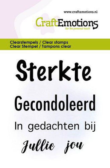 CraftEmotions Clearstamps Set - Vijf veelzijdige stempels voor diverse projecten, waaronder condoleancekaarten en andere bemoedigende gelegenheden. Gemaakt van doorzichtig materiaal voor perfecte positionering.
