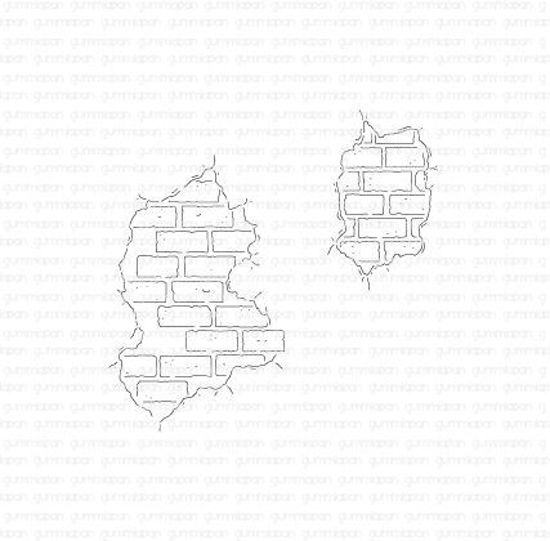 Stenen Muur Stansen - Realistische Achtergrond voor Kaarten met dubbele stansfunctie. Perfect voor creatieve projecten en scrapbooking.
