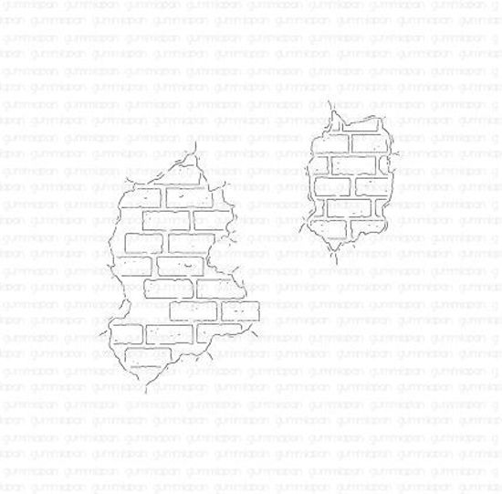 Stenen Muur Stansen - Realistische Achtergrond voor Kaarten met dubbele stansfunctie. Perfect voor creatieve projecten en scrapbooking.