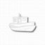 Gummiapan Vissersboot - hoogwaardige precisie stans voor creatieve knutselprojecten, formaat ongeveer 56,5x37 mm.