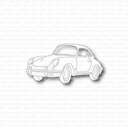 Gummiapan "Auto" Stans - Creatieve Knutselaccessoires - Formaat: 75x38,5 mm