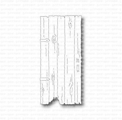Gummiapan "Versleten deur" stans van 43,5x93,5 mm voor ambachtelijke projecten