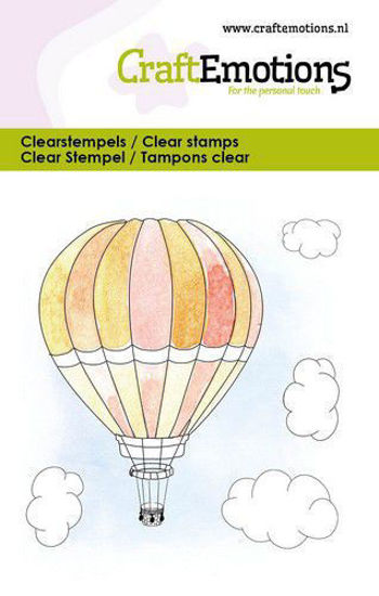 CraftEmotions clearstamps 6x7cm - Luchtballon en wolken