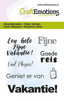 CraftEmotions clearstamps 6x7cm - Tekst Vakantie NL