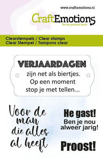 CraftEmotions clearstamps 6x7cm - Tekst Proost NL