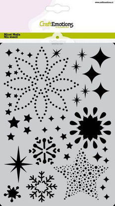 CraftEmotions Mask stencil sterren kristallen achtergrond A5