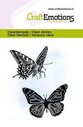 CraftEmotions clearstamps 6x7cm - Vlinders 2