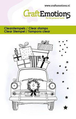 CraftEmotions clearstamps 6x7cm - Kerstauto