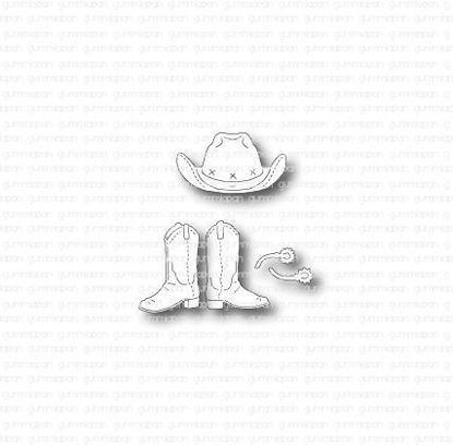 Cowboyhoed, laarzen & Sporen - stans - Gummiapan -D230244
