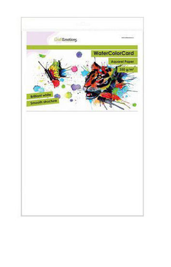 CraftEmotions WaterColorCard - briljant wit 32 x 46cm - 350 gr