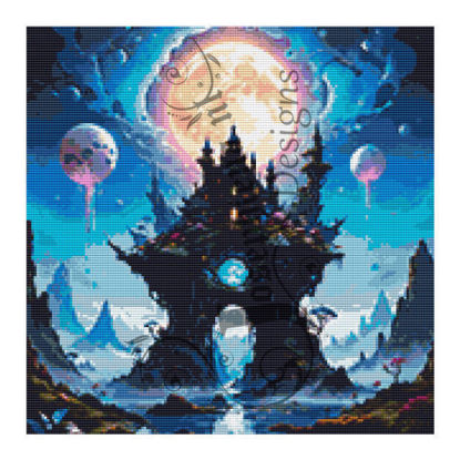 Enter the Realm of Enchantment: Discover 'Otherworldly Castle Ruins' Diamond Painting
