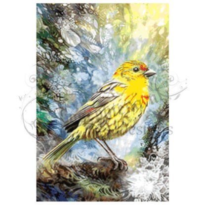 Discover Magic: Introducing 'Yellow Finch' Diamond Painting Masterpiece!