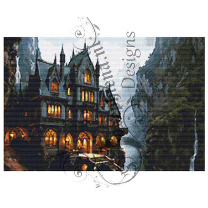 Discover Enchantment: Castle in the Mountains Diamond Painting Kit