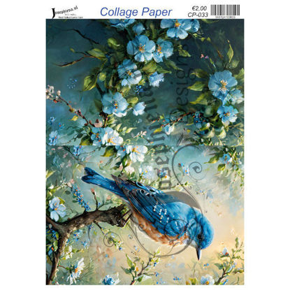 Blauwe vogel #5 - Josephiena's collage paper - CP-033