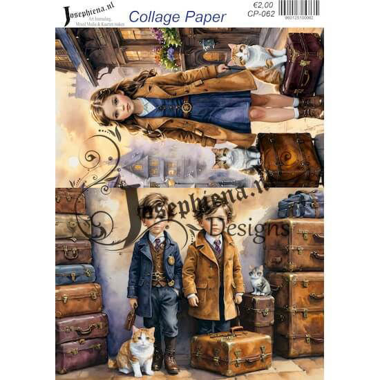 Steampunk Travel #13 - Josephiena's collage paper - CP-062