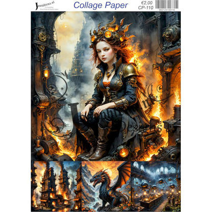 Steampunk Dragon 1 - Josephiena's collage paper - CP-110