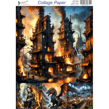 Steampunk Dragon 2 - Josephiena's collage paper - CP-111