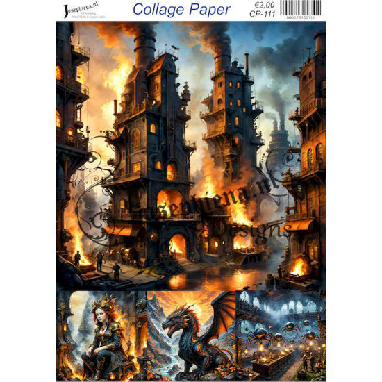 Steampunk Dragon 2 - Josephiena's collage paper - CP-111
