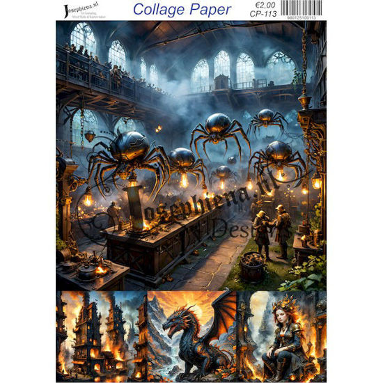 Steampunk Dragon 4 - Josephiena's collage paper - CP-113